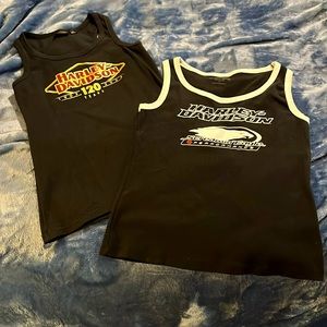 2 tanks, one is small and the other is a medium. In excellent condition.